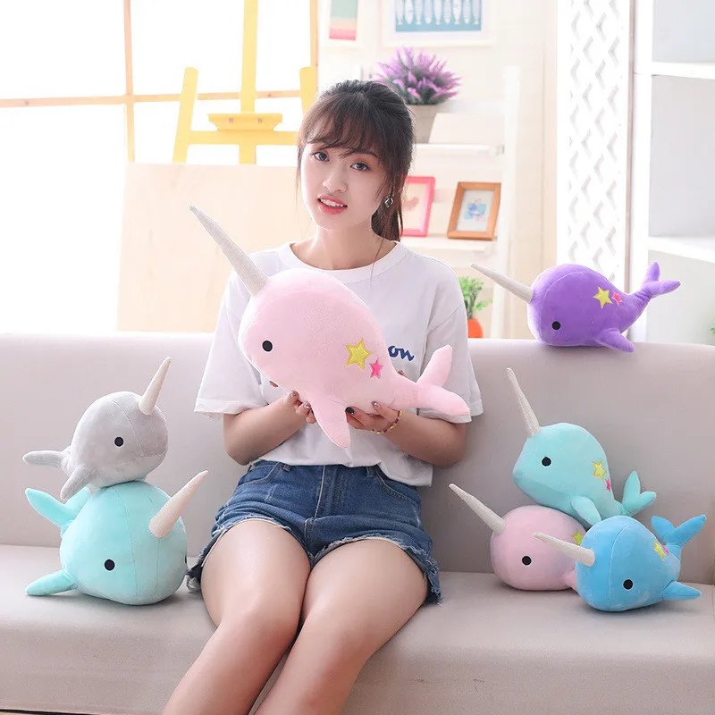 25CM/35cm Narwhal whale binary star doll plush Toy soft animal ocean sea stuffed Toys for Children Christmas Gift kid Brinquedos
25CM/35cm Narwhal whale binary star doll plush Toy soft animal ocean sea stuffed Toys for Children Christmas Gift kid Brinquedos