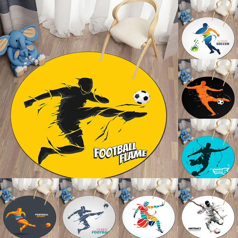 Football round carpet floor mat living room carpet washroom floor mat area rugs for bedroom Family gathering game area
Football round carpet floor mat living room carpet washroom floor mat area rugs for bedroom Family gathering game area