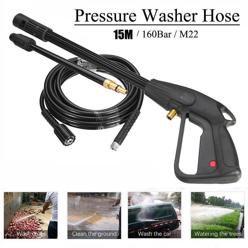 High Pressure Washer Spray G-Un,M22 Car Water Washer Cleaning Tool with 10M Hose for Cleaner Watering Lawn Garden
High Pressure Washer Spray G-Un,M22 Car Water Washer Cleaning Tool with 10M Hose for Cleaner Watering Lawn Garden