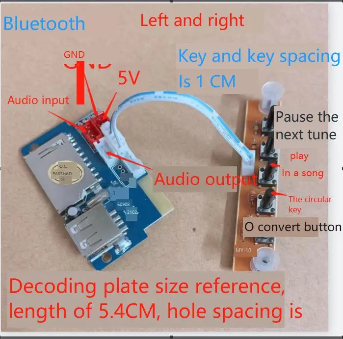 5V Power Supply Square Dance Battery Speaker USB Board with Bluetooth Left and Right Card Structure MP3 Decoder Board
5V Power Supply Square Dance Battery Speaker USB Board with Bluetooth Left and Right Card Structure MP3 Decoder Board