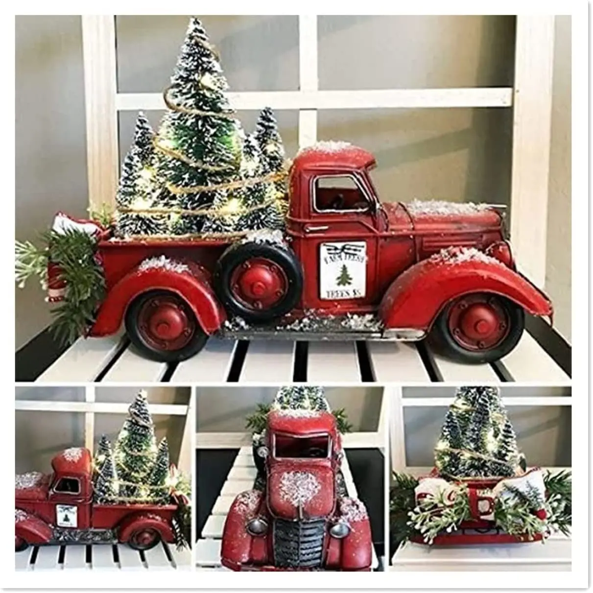Red Farm Truck Christmas Centerpiece Christmas Farmhouse Vintage Red Pickup Truck with Christmas Tree for Decorations Home Decor
Red Farm Truck Christmas Centerpiece Christmas Farmhouse Vintage Red Pickup Truck with Christmas Tree for Decorations Home Decor