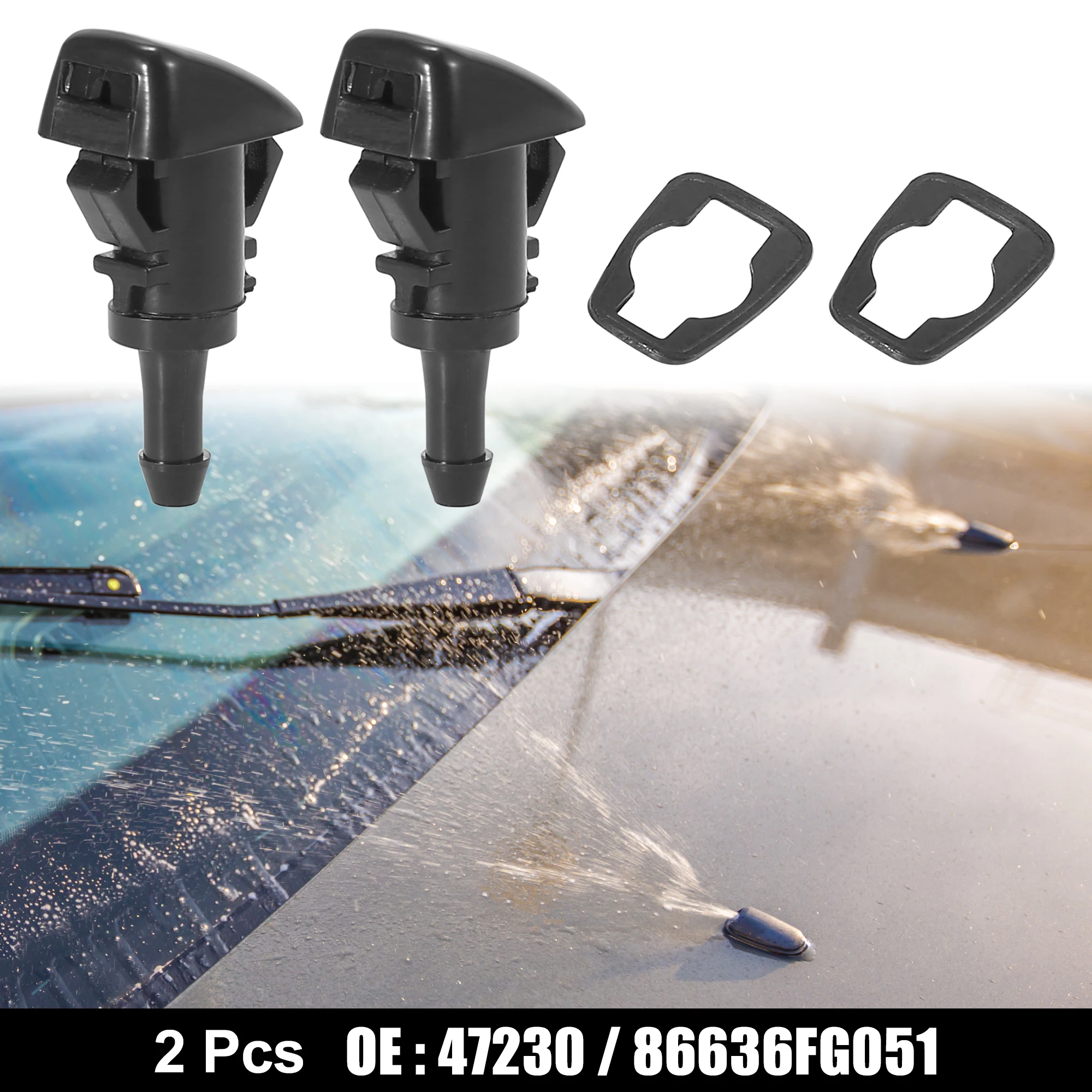 Сопла стеклоочистителя X Autohaux 2 шт. опрыскиватель для Subaru Impreza STI WRX 2008 2009 2010 2011 2012 2013