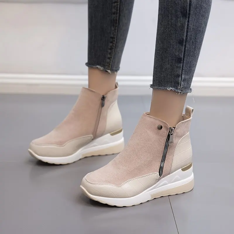Women 2022 Autumn Winter High Top Vulcanize Shoes Women Wedges Shoes Zipper Chunky Female Shoes shoe for women
Women 2022 Autumn Winter High Top Vulcanize Shoes Women Wedges Shoes Zipper Chunky Female Shoes shoe for women