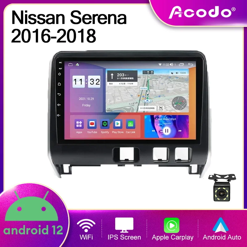 Автомобильный радиоприемник Acodo, 2Din, Android 12, для Nissan сирена 2016-2018, автомобильный стереопроигрыватель с GPS, CarPlay, Wi-Fi, видеоплеер с IPS экраном, BT, FM, SWC, аудио
Автомобильный радиоприемник Acodo, 2Din, Android 12, для Nissan сирена 2016-2018, автомобильный стереопроигрыватель с GPS, CarPlay, Wi-Fi, видеоплеер с IPS экраном, BT, FM, SWC, аудио