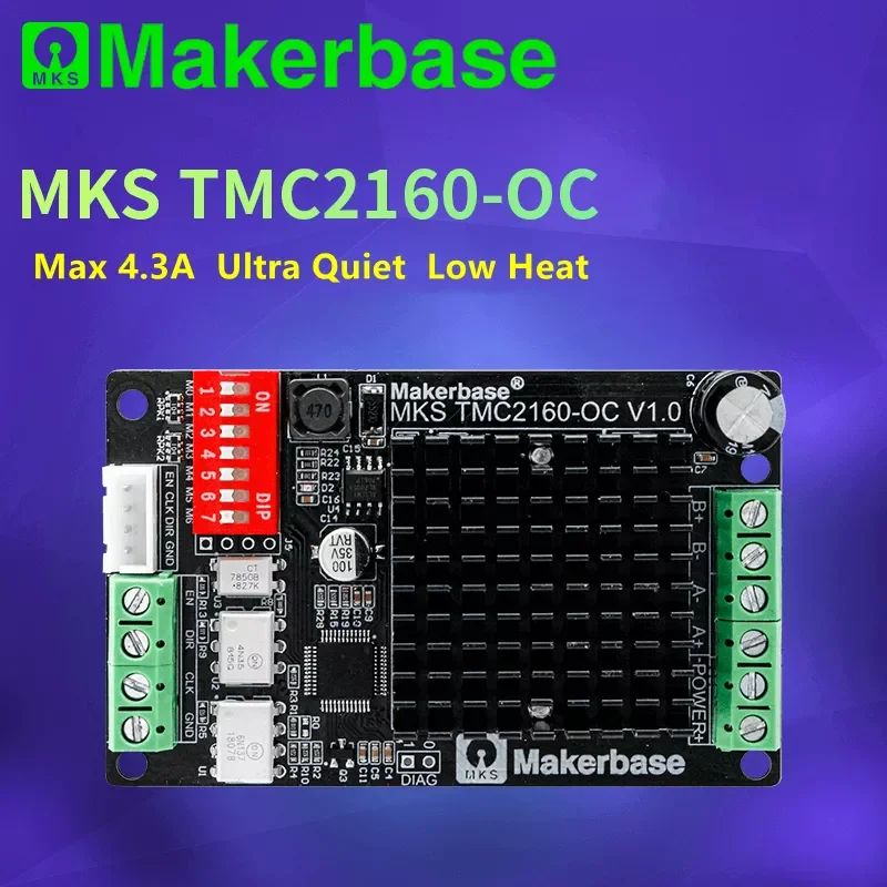 Драйвер шагового двигателя MKS TMC2160-OC, двухфазный гибридный контроллер для поршневого привода 3D-принтера, TMC2160
Драйвер шагового двигателя MKS TMC2160-OC, двухфазный гибридный контроллер для поршневого привода 3D-принтера, TMC2160