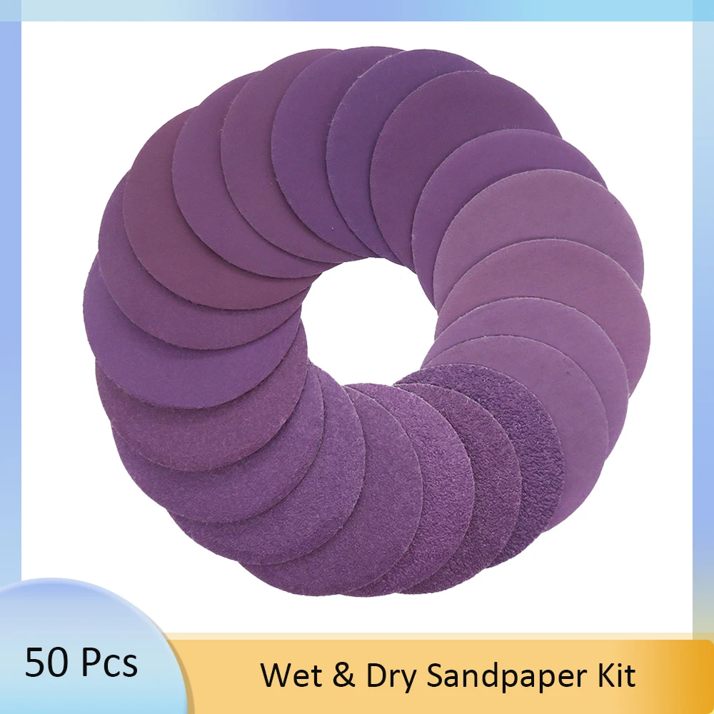 50 Pack Sanding Disc 2 Inch Film Hook Loop 50mm Sandpaper Wet Dry for Wood Metal Automotive Finishing Grinding 80-10000 Grit
50 Pack Sanding Disc 2 Inch Film Hook Loop 50mm Sandpaper Wet Dry for Wood Metal Automotive Finishing Grinding 80-10000 Grit