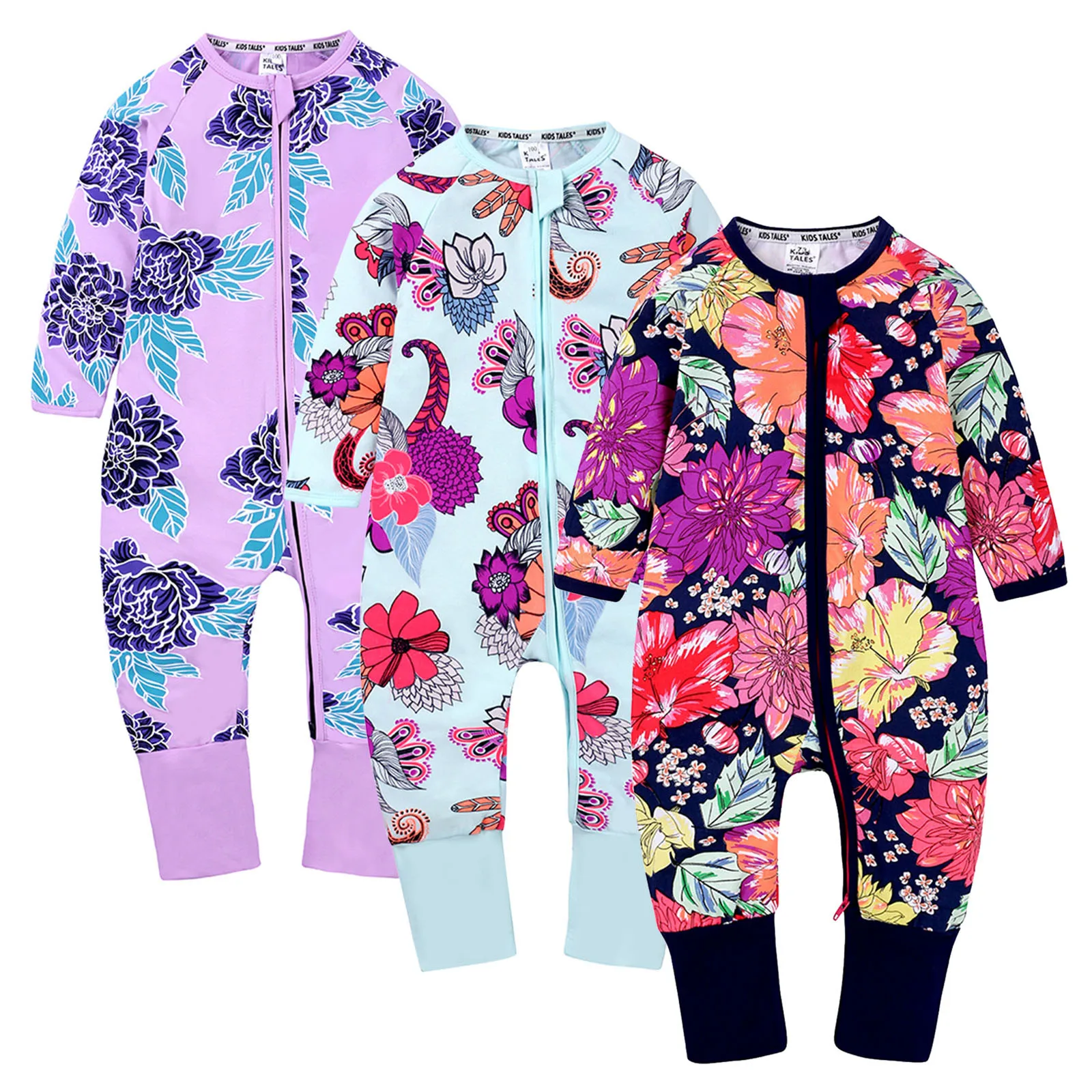 Infant Boys Girls Baby Romper Jumpsuit Floral Printed Pajamas Cotton Long Sleeve One-Piece Romper Zip Front Outfits Clothing
Infant Boys Girls Baby Romper Jumpsuit Floral Printed Pajamas Cotton Long Sleeve One-Piece Romper Zip Front Outfits Clothing