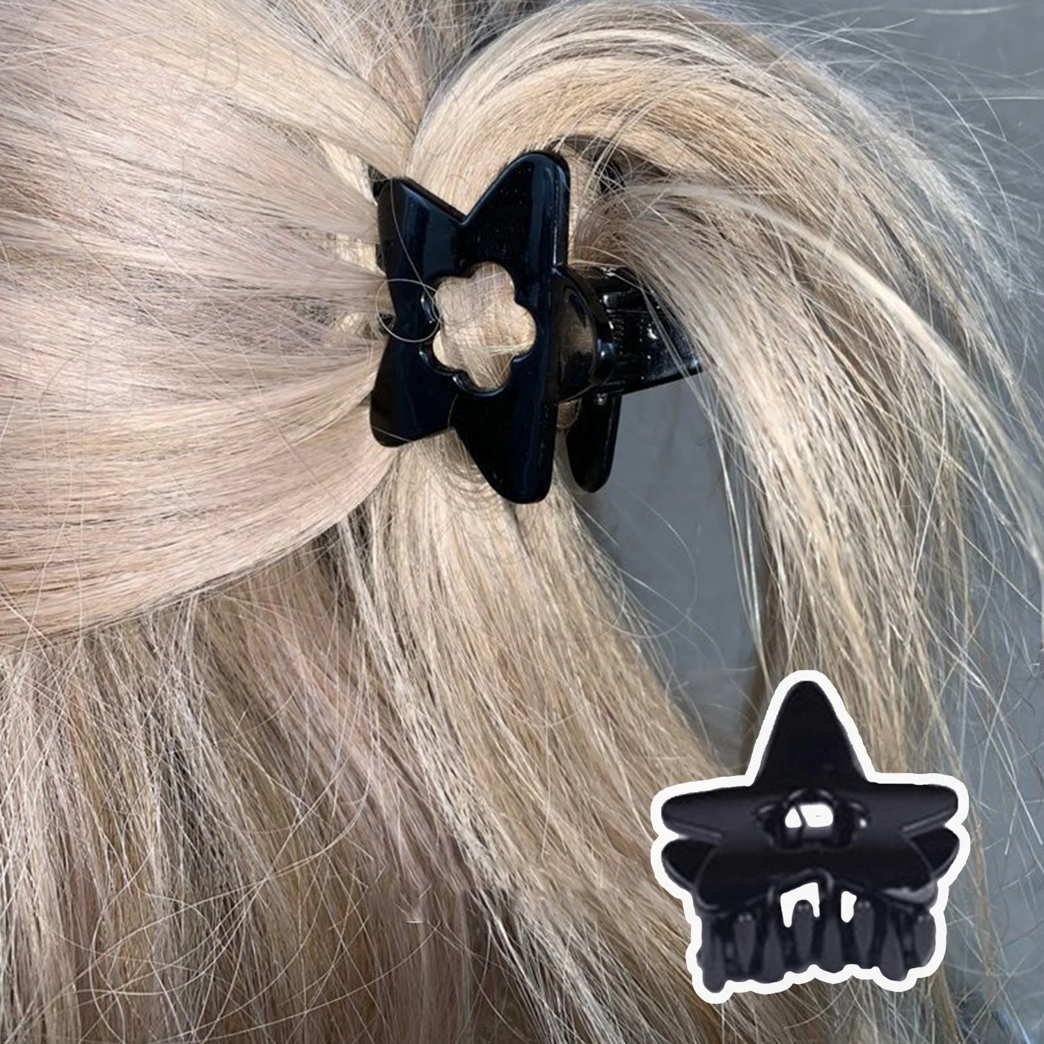 Black Pentagram Star Hair Clip For Women Harajuku Y2k Hair Accessories Sweet Trend Aesthetics Mini Hollow Flower Hair Claws Gift
Black Pentagram Star Hair Clip For Women Harajuku Y2k Hair Accessories Sweet Trend Aesthetics Mini Hollow Flower Hair Claws Gift