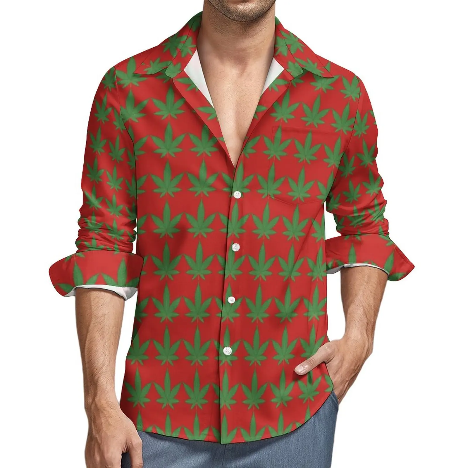Weed Leaf Shirt Man Red And Green Casual Shirts Spring Y2K Graphic Blouses Long Sleeve Retro Oversized Top Gift
Weed Leaf Shirt Man Red And Green Casual Shirts Spring Y2K Graphic Blouses Long Sleeve Retro Oversized Top Gift
