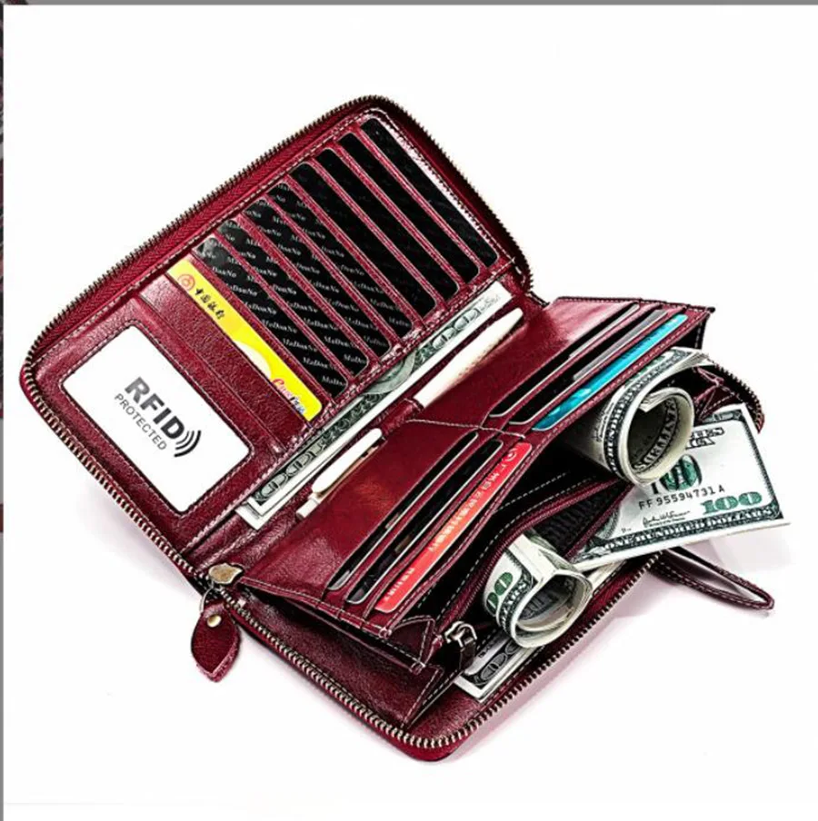 908 Newest RFID Women long Leather wallet large capacity multi-slot card Cash Bank card holders
908 Newest RFID Women long Leather wallet large capacity multi-slot card Cash Bank card holders