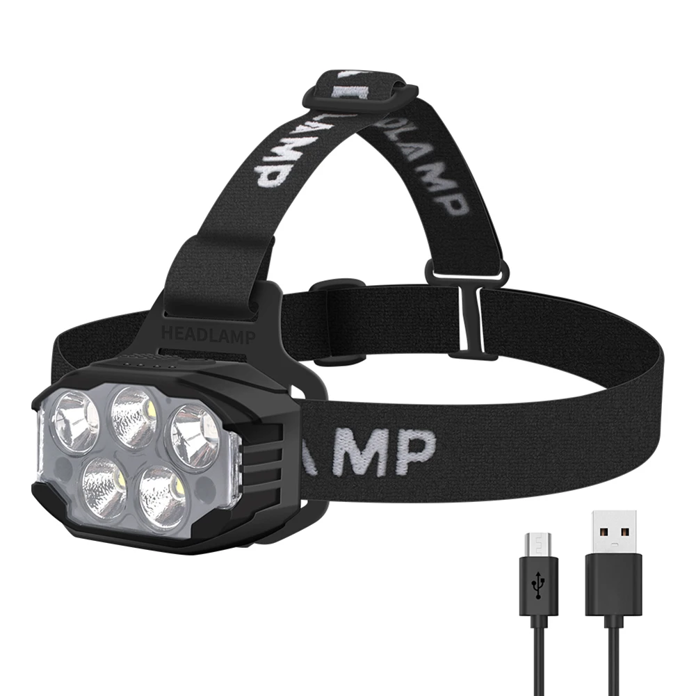 USB Rechargeable 5 LED Headlamp Work Light IXP7 Waterproof 880lm Induction Warning Head Torch Flashlight Headlights for Riding
USB Rechargeable 5 LED Headlamp Work Light IXP7 Waterproof 880lm Induction Warning Head Torch Flashlight Headlights for Riding