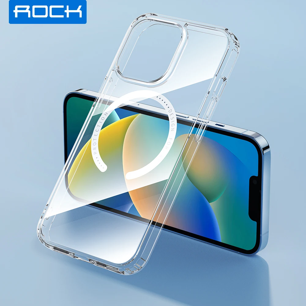 Rock for iPhone 14 Pro Max Magnetic Transparent Case,Cover for iPhone Wireless Charging Ultra Thin TPU Clear Case For iPhone 14 
Rock for iPhone 14 Pro Max Magnetic Transparent Case,Cover for iPhone Wireless Charging Ultra Thin TPU Clear Case For iPhone 14