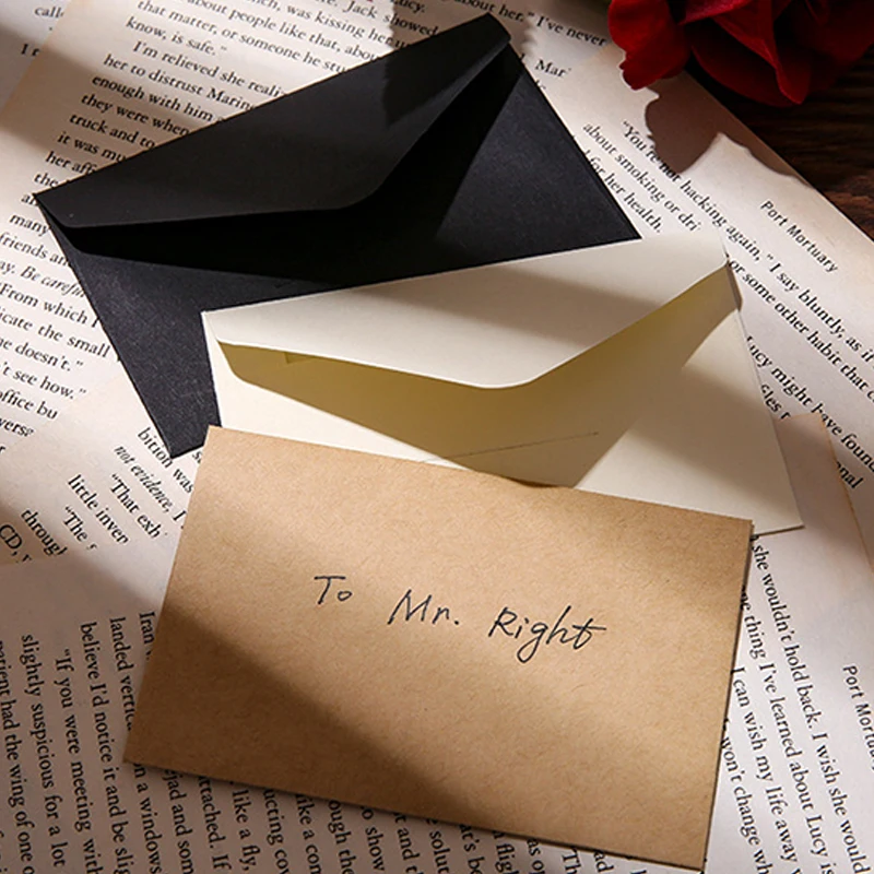 20PCS Classical Blank Envelope Wedding Invitation Envelope Paper Envelope Mini Envelope Gift Envelope White Black Kraft
20PCS Classical Blank Envelope Wedding Invitation Envelope Paper Envelope Mini Envelope Gift Envelope White Black Kraft
