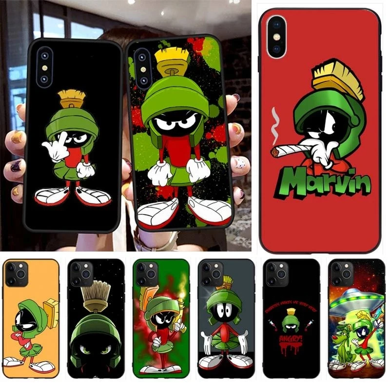 Marvin the martian doobie phone case For iPhone 13 12 mini 11 pro xs max XR 5 6 7 8 plus tpu black soft shell protective sleeve
Marvin the martian doobie phone case For iPhone 13 12 mini 11 pro xs max XR 5 6 7 8 plus tpu black soft shell protective sleeve