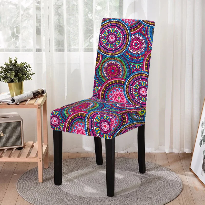 Mandala Flower Print Stretch Chair Covers Dining Polyester Washable Removable Seat Arm Covers Slipcovers for Dining Room Banquet
Mandala Flower Print Stretch Chair Covers Dining Polyester Washable Removable Seat Arm Covers Slipcovers for Dining Room Banquet