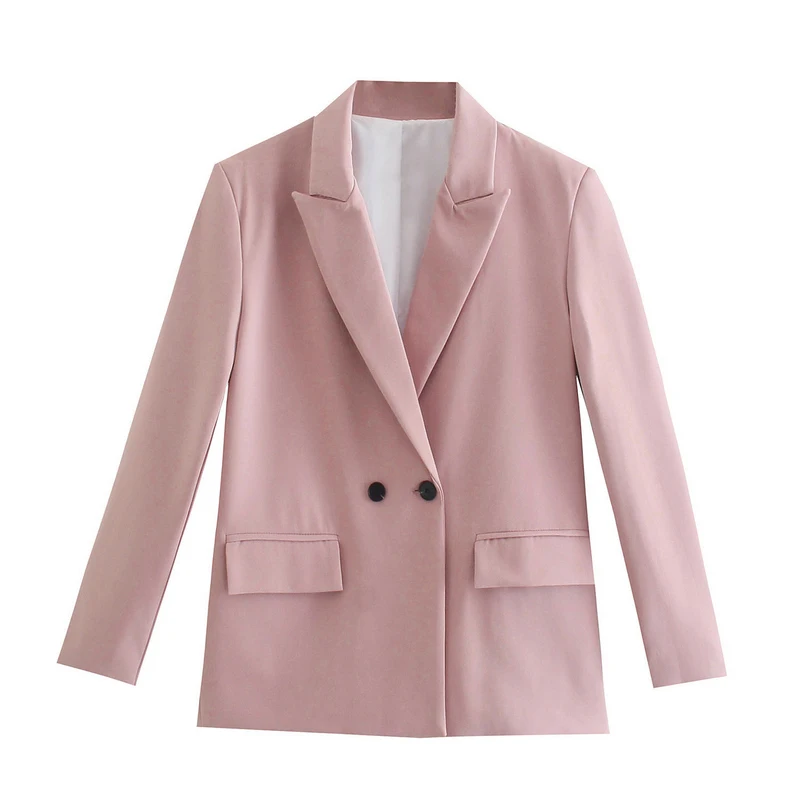 Women Casual Blazer Double Breasted Solid Color OL High Street Long Sleeve 2021 New Autumn Spring Vintage Coat
Women Casual Blazer Double Breasted Solid Color OL High Street Long Sleeve 2021 New Autumn Spring Vintage Coat