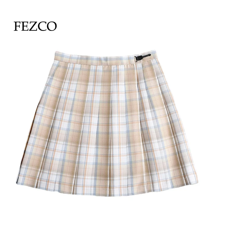 FEZCO Summer Apricot Plaid Include Bow Tie Women JK Skirts Korean Fashion Cute Style Mini Skirts Girls Kawaii Skirts High Waist
FEZCO Summer Apricot Plaid Include Bow Tie Women JK Skirts Korean Fashion Cute Style Mini Skirts Girls Kawaii Skirts High Waist