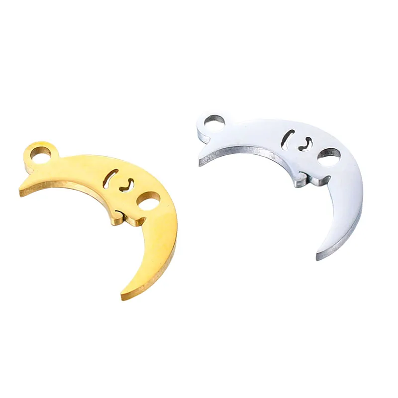 WZNB 5Pcs Stainless Steel Cartoon Crescent Moon Charms Face Pendant For Jewelry Making Diy Earring Necklace Accessories Supplies
WZNB 5Pcs Stainless Steel Cartoon Crescent Moon Charms Face Pendant For Jewelry Making Diy Earring Necklace Accessories Supplies