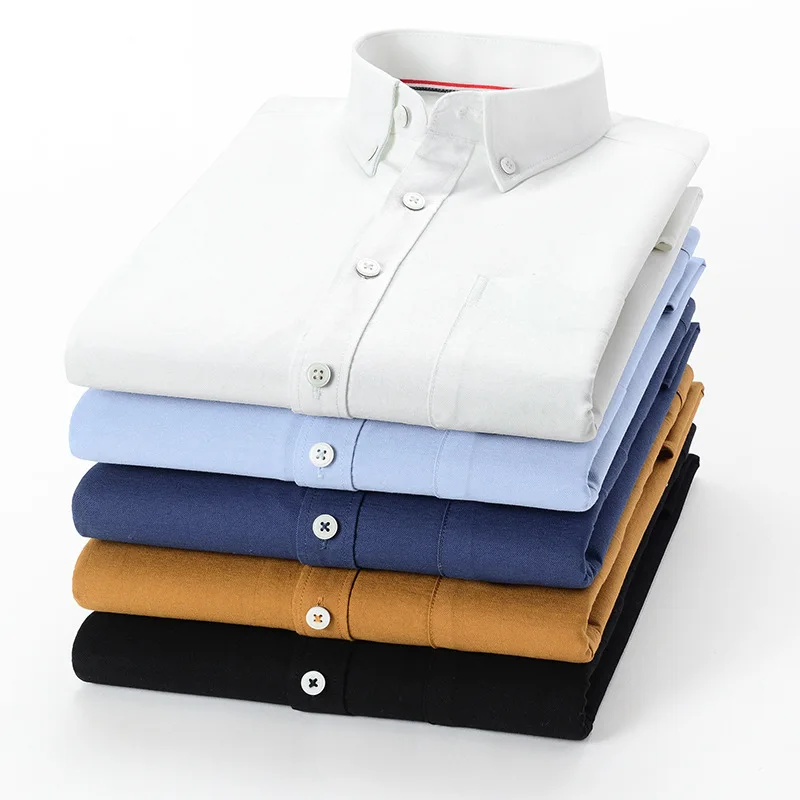 Pure Cotton White Oxford Solid Long Sleeve Camusa Casual Regular Fit Male Fashion Mens Shirt
Pure Cotton White Oxford Solid Long Sleeve Camusa Casual Regular Fit Male Fashion Mens Shirt