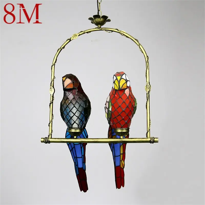 8M Tiffany Parrot Pendant Lamp LED Creative Design Color Glass Hanging Light for Home Bedroom Study Aisle Decor
8M Tiffany Parrot Pendant Lamp LED Creative Design Color Glass Hanging Light for Home Bedroom Study Aisle Decor