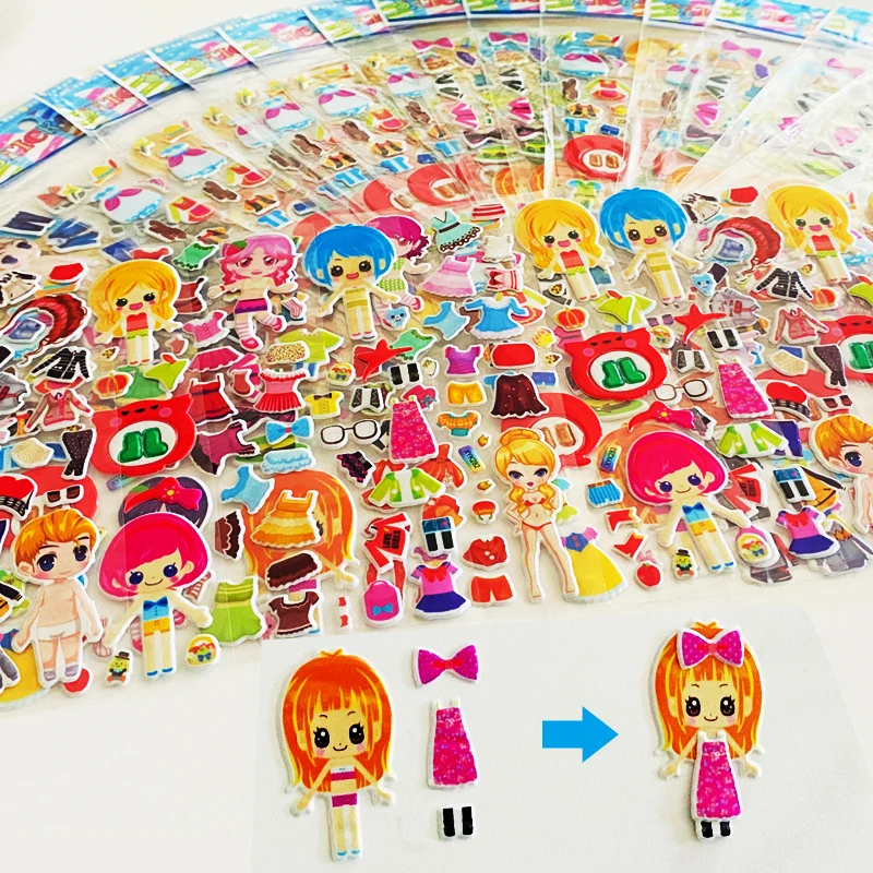 6 Sheets Lovely Girls Changing Clothes Stickers Kids Cartoon Beauty Princess Dress Up Sticker Kawaii Children Toys Birthday Gift
6 Sheets Lovely Girls Changing Clothes Stickers Kids Cartoon Beauty Princess Dress Up Sticker Kawaii Children Toys Birthday Gift