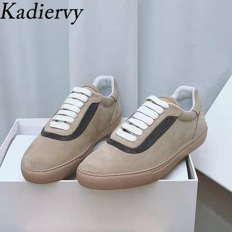 New Sneakers Women Lace Up Round Toe Suede Leather Casual Cosy Flat Shoes Woman Chain Decor Fashion Running Shoes Women
New Sneakers Women Lace Up Round Toe Suede Leather Casual Cosy Flat Shoes Woman Chain Decor Fashion Running Shoes Women