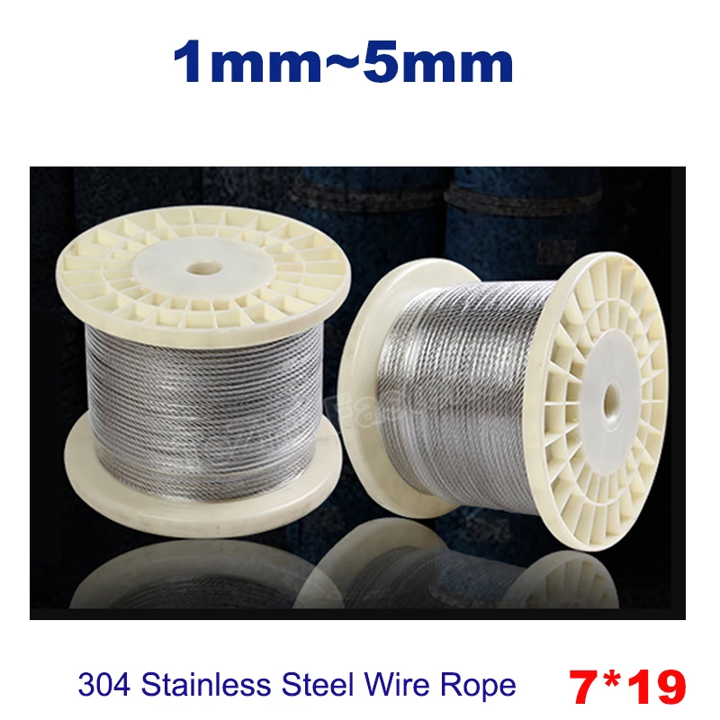 Стальной трос из нержавеющей стали 304 7*19 
Стальной трос из нержавеющей стали 304 7*19