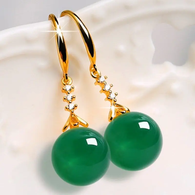 Elegant Fashion Imitation Chalcedony Green Onyx Drop Earrings for Women Girl Traditional Chinese Classic Jewelry
Elegant Fashion Imitation Chalcedony Green Onyx Drop Earrings for Women Girl Traditional Chinese Classic Jewelry