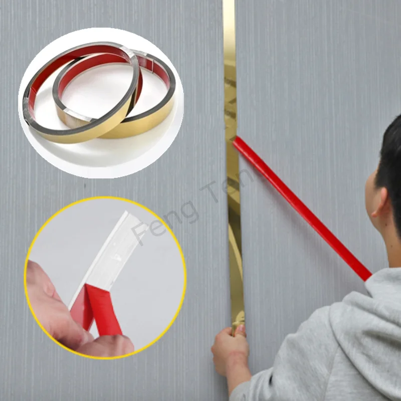 244cm Stainless Steel Flat Decorative Lines Self-adhesive Ceiling Wall Edging Strip Living Room Background Wall Stickers Strips
244cm Stainless Steel Flat Decorative Lines Self-adhesive Ceiling Wall Edging Strip Living Room Background Wall Stickers Strips