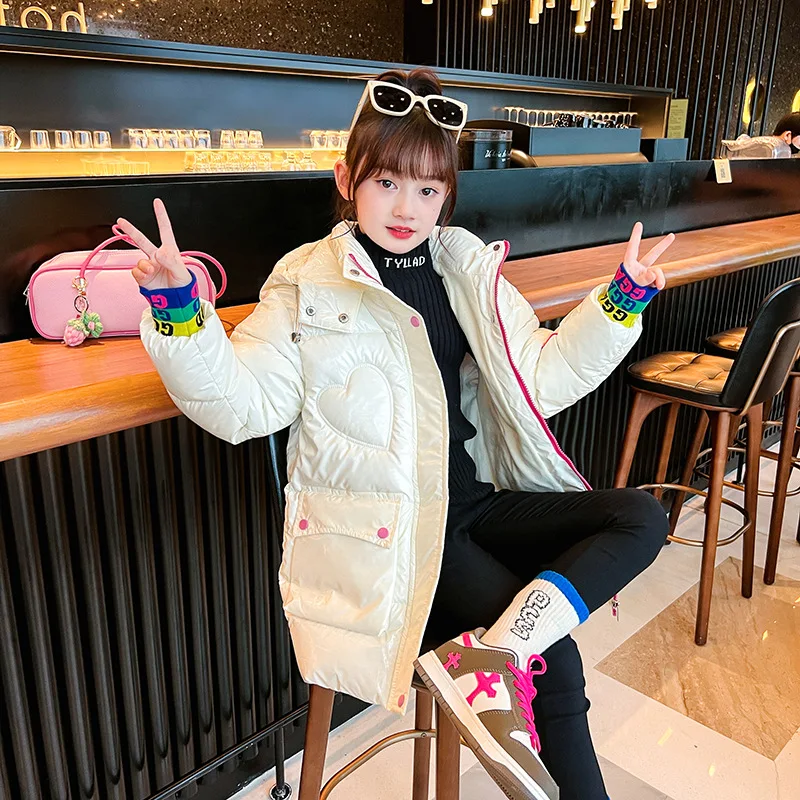 Girls Winter Water Proof Parkas Cotton-padded Jacket In The Big Child Plus Velvet Coat Thickening Warm 12 14 Years Old Outerwear
Girls Winter Water Proof Parkas Cotton-padded Jacket In The Big Child Plus Velvet Coat Thickening Warm 12 14 Years Old Outerwear