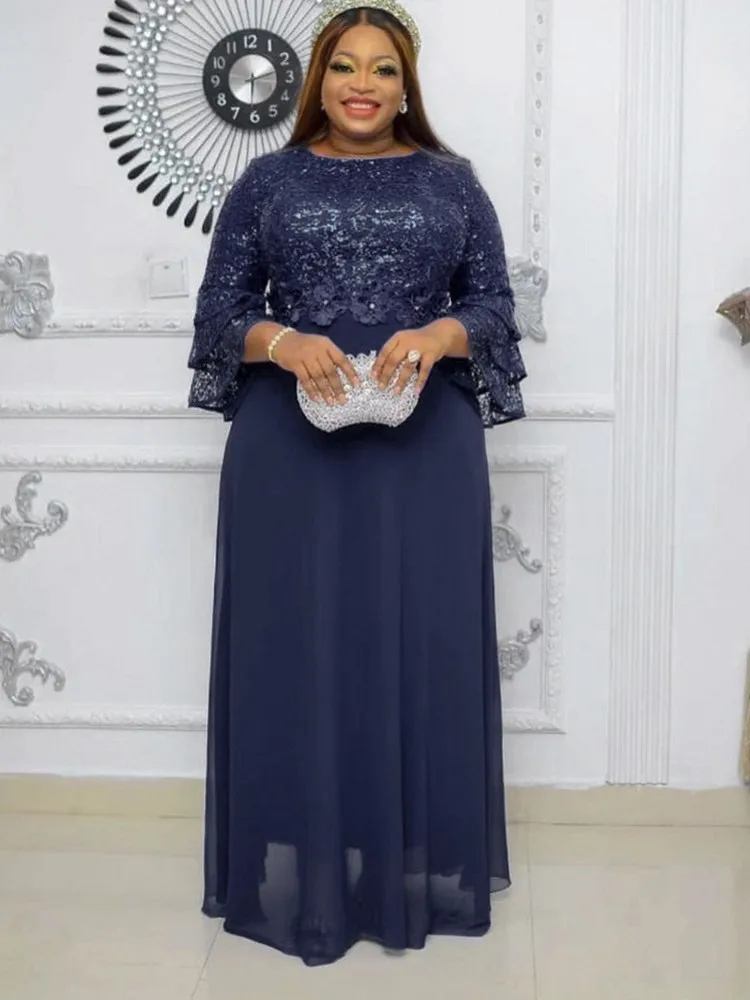 African Lace Chiffon Dress For Women Gowns Robes Femme Africans Clothes Elegant Party Evening Maxi Long Dress Vestido Africana
African Lace Chiffon Dress For Women Gowns Robes Femme Africans Clothes Elegant Party Evening Maxi Long Dress Vestido Africana