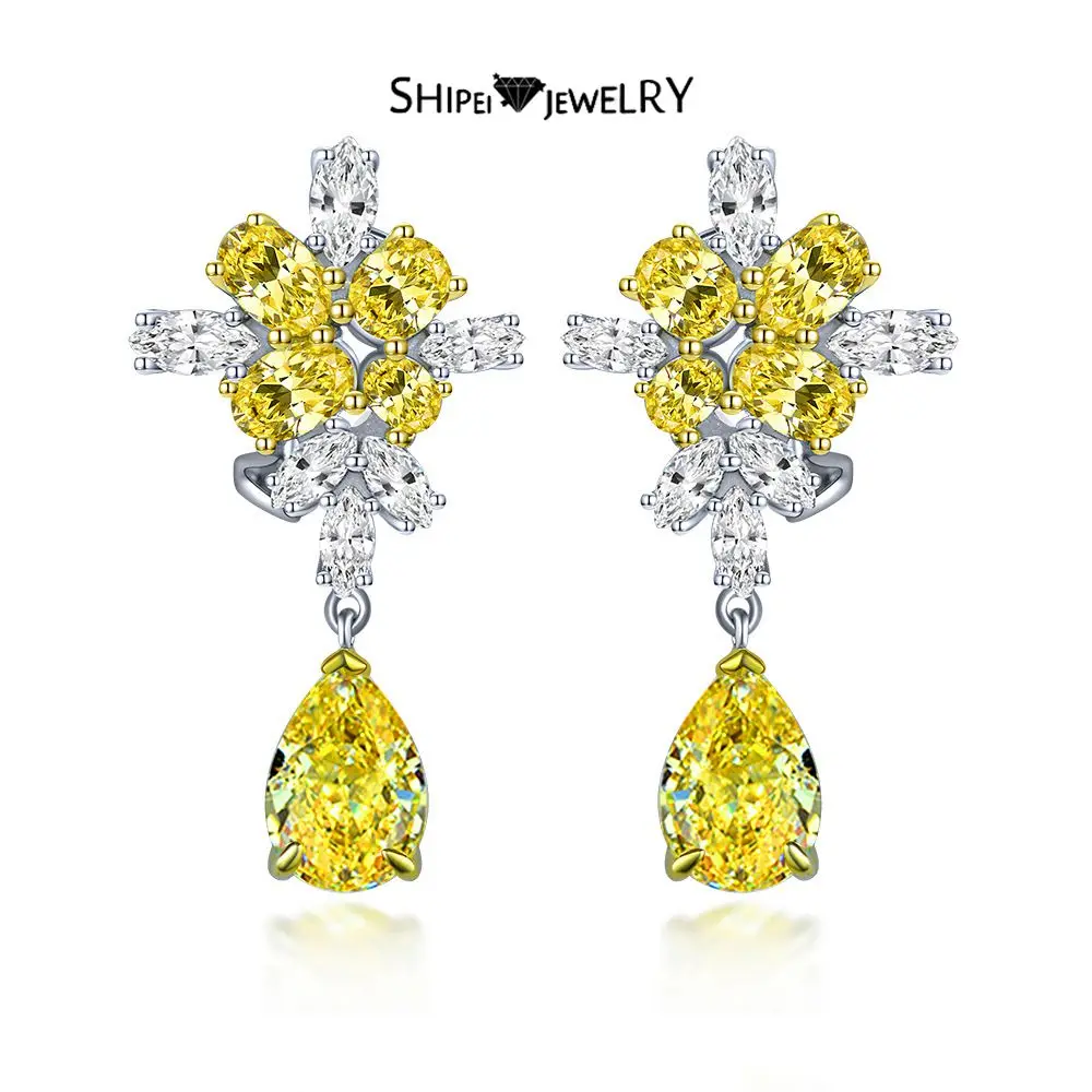 Shipei 925 Sterling Silver Pear Cut Citrine Created Moissanite Gemstone Diamonds Drop Dangle Earrings Fine Jewelry Wholesale
Shipei 925 Sterling Silver Pear Cut Citrine Created Moissanite Gemstone Diamonds Drop Dangle Earrings Fine Jewelry Wholesale