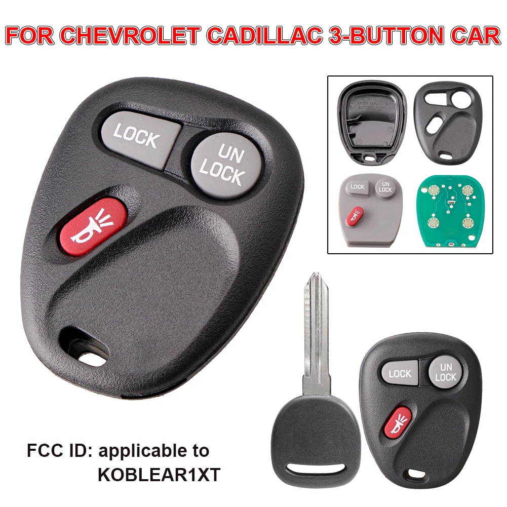 Fit For Chevrolet Cadillac 3-button car key FCCID:KOBLEAR1XT 315MHZ remote control key ignition chip key left slot 46 chip
Fit For Chevrolet Cadillac 3-button car key FCCID:KOBLEAR1XT 315MHZ remote control key ignition chip key left slot 46 chip