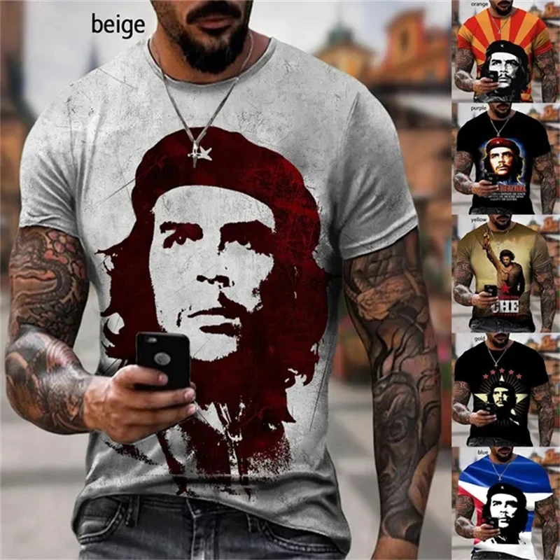 Hot Sale Summer New Fashion Che Guevara Retro 3D Printing T-shirts Men'swomen's Casual Harajuku Top Short-sleeved Tshirt Tees
Hot Sale Summer New Fashion Che Guevara Retro 3D Printing T-shirts Men'swomen's Casual Harajuku Top Short-sleeved Tshirt Tees