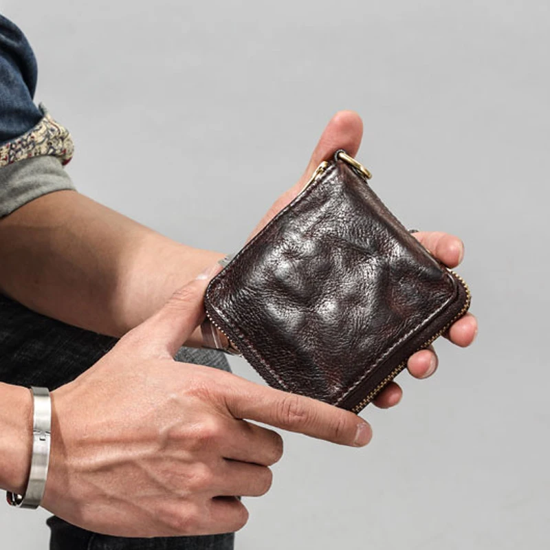 AETOO Original wallet men's short leather zipper retro cross style soft leather youth money clip Japanese and Korean personalit
AETOO Original wallet men's short leather zipper retro cross style soft leather youth money clip Japanese and Korean personalit