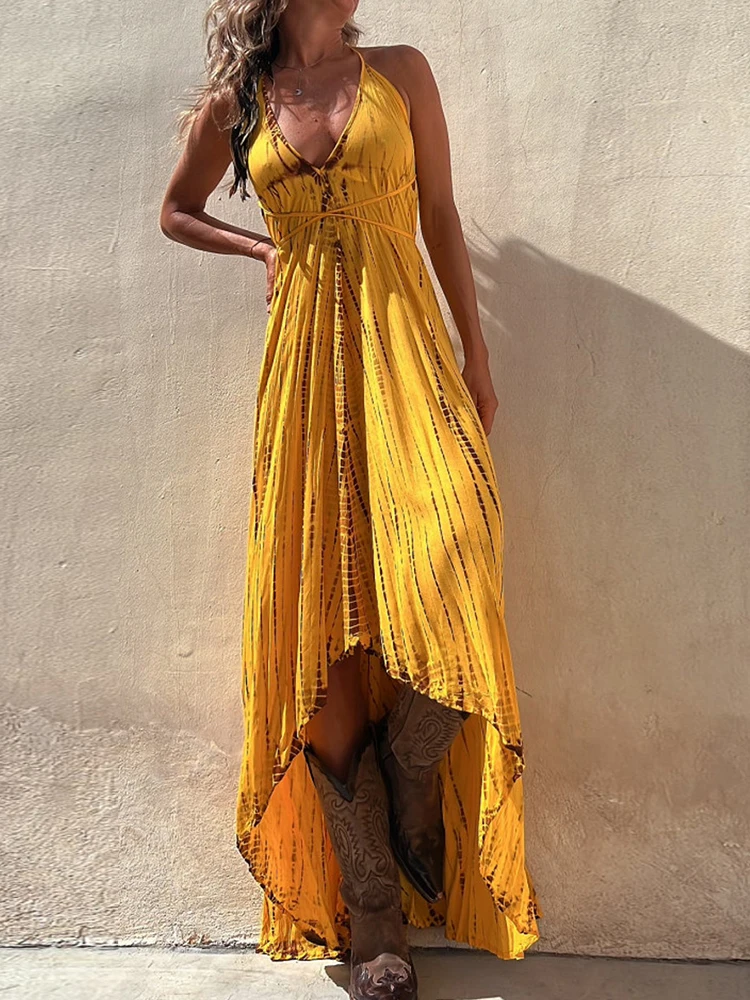 Women Summer Deep V-Neck 2023 Loungewear Sexy Maxi Dress Sleeveless Printed Lace-Up Loose Ladies Party Dress Backless Streetwear
Women Summer Deep V-Neck 2023 Loungewear Sexy Maxi Dress Sleeveless Printed Lace-Up Loose Ladies Party Dress Backless Streetwear