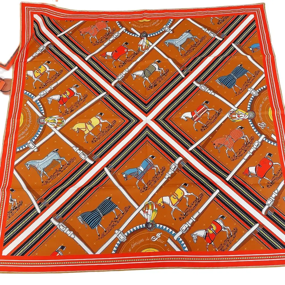 90cm*90cm Foulard Twill Silk Square Scarf Horse Women Shawl Hijab Four Seasons Bandana Handmade Curled Headband For Muslim Lady
90cm*90cm Foulard Twill Silk Square Scarf Horse Women Shawl Hijab Four Seasons Bandana Handmade Curled Headband For Muslim Lady
