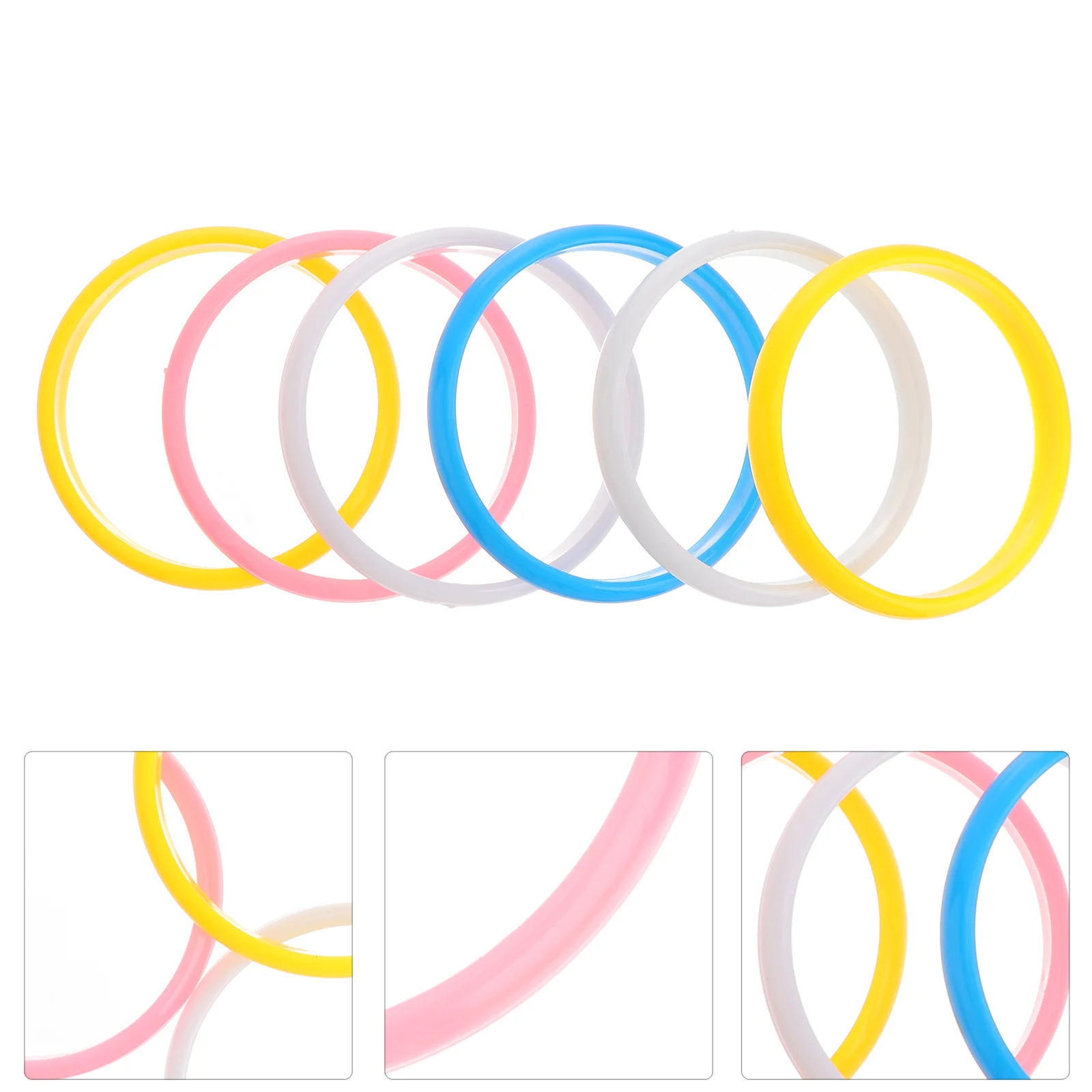 6pcs Fashion Plastic Bangle Bracelets Candy Color Bracelet for Women Children (Random Color)
6pcs Fashion Plastic Bangle Bracelets Candy Color Bracelet for Women Children (Random Color)
