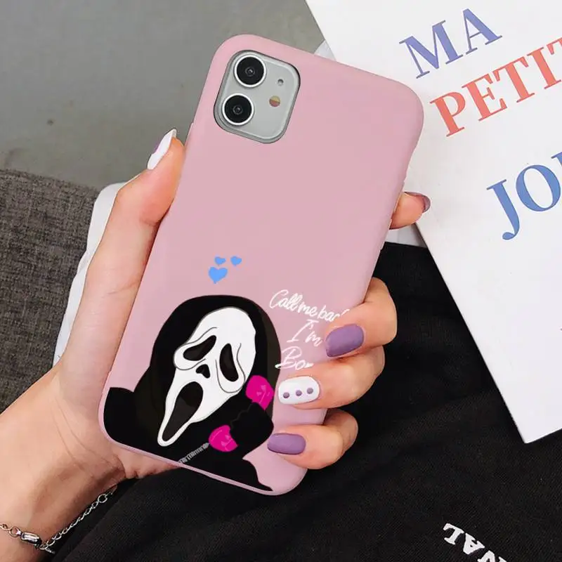 Ghostface Scream Phone Case for iPhone 11 12 13 Mini Pro Xs Max 8 7 6 6S Plus X XR Solid Candy Color Case
Ghostface Scream Phone Case for iPhone 11 12 13 Mini Pro Xs Max 8 7 6 6S Plus X XR Solid Candy Color Case