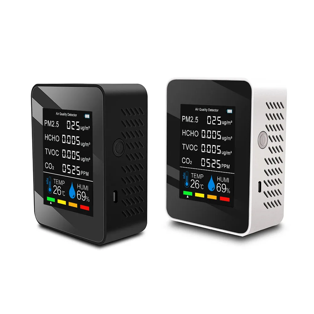 Household Air Quality Detector Multifunctional Infrared Sensors CO2 Tester with LCD Backlit Color Screen Carbon Dioxide PM2.5
Household Air Quality Detector Multifunctional Infrared Sensors CO2 Tester with LCD Backlit Color Screen Carbon Dioxide PM2.5
