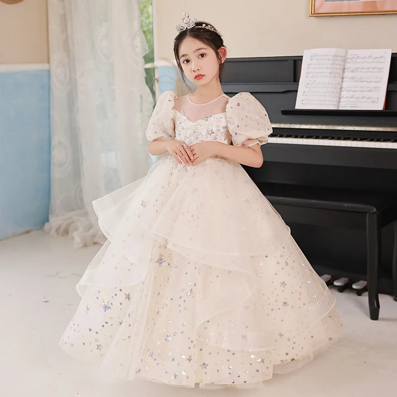 New Elegant Fashion Princess Sparkly Exquisite Sequins Dresses Clothing Girls Kids Birthday Wedding Party Dress
New Elegant Fashion Princess Sparkly Exquisite Sequins Dresses Clothing Girls Kids Birthday Wedding Party Dress