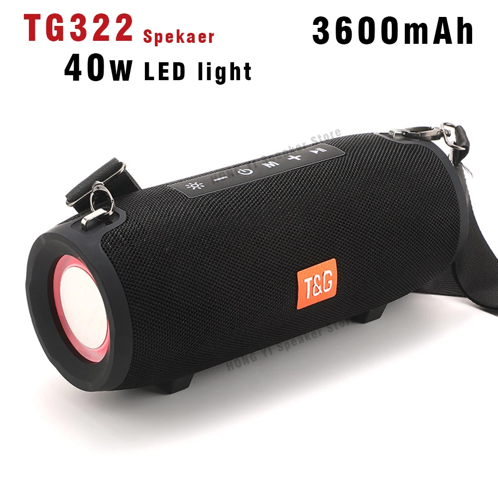 TG322 40W Bluetooth Speaker Portable 3600mAh RGB LED Light 3D Stereo Loudspeaker Wireless Boombox Waterproof Outdoor Subwoofer
TG322 40W Bluetooth Speaker Portable 3600mAh RGB LED Light 3D Stereo Loudspeaker Wireless Boombox Waterproof Outdoor Subwoofer
