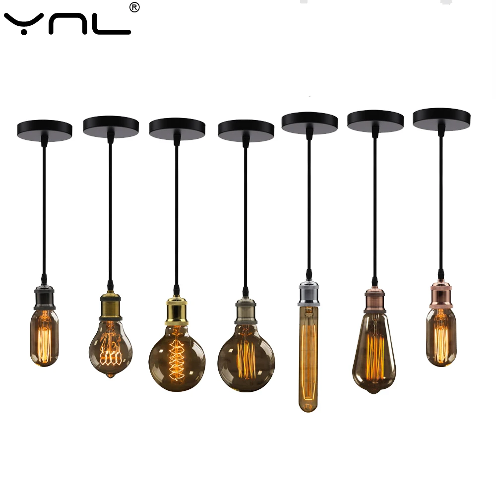Vintage Retro Edison Lamp E27 Socket LED Pendant Lights Bulb Decor Loft Hanging Lamp Base Aluminum Industrial Retro Lamp Holder
Vintage Retro Edison Lamp E27 Socket LED Pendant Lights Bulb Decor Loft Hanging Lamp Base Aluminum Industrial Retro Lamp Holder