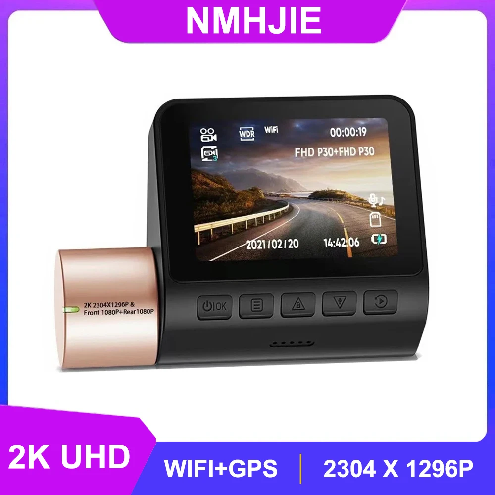 Автомобильный видеорегистратор NMHJIE, 2K, 1296P, ночное видение, Wi-Fi, управление через приложение
Автомобильный видеорегистратор NMHJIE, 2K, 1296P, ночное видение, Wi-Fi, управление через приложение