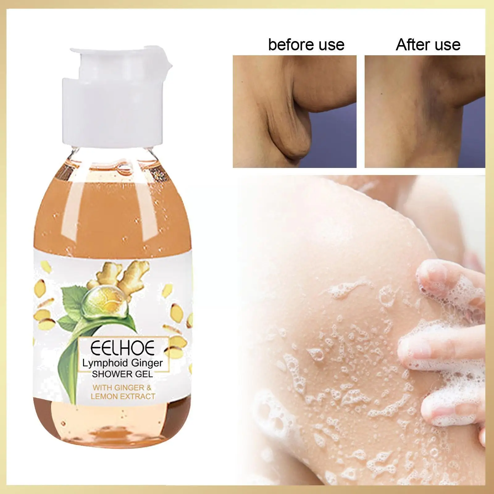 

Lymphatic Drainage Slimming Ginger Shower Gel Deep Pores Lotion Blood Body Care Loss Weight Skin Circulation Cleaning Promo Y4L0