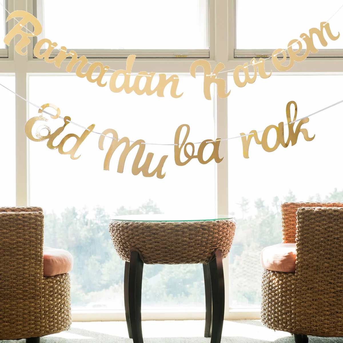 2 Pcs/set Burlap Garland Eid Mubarak Decoration Home Party Decoration Letter Decor Muslim Ramadan Banner Decorations
2 Pcs/set Burlap Garland Eid Mubarak Decoration Home Party Decoration Letter Decor Muslim Ramadan Banner Decorations