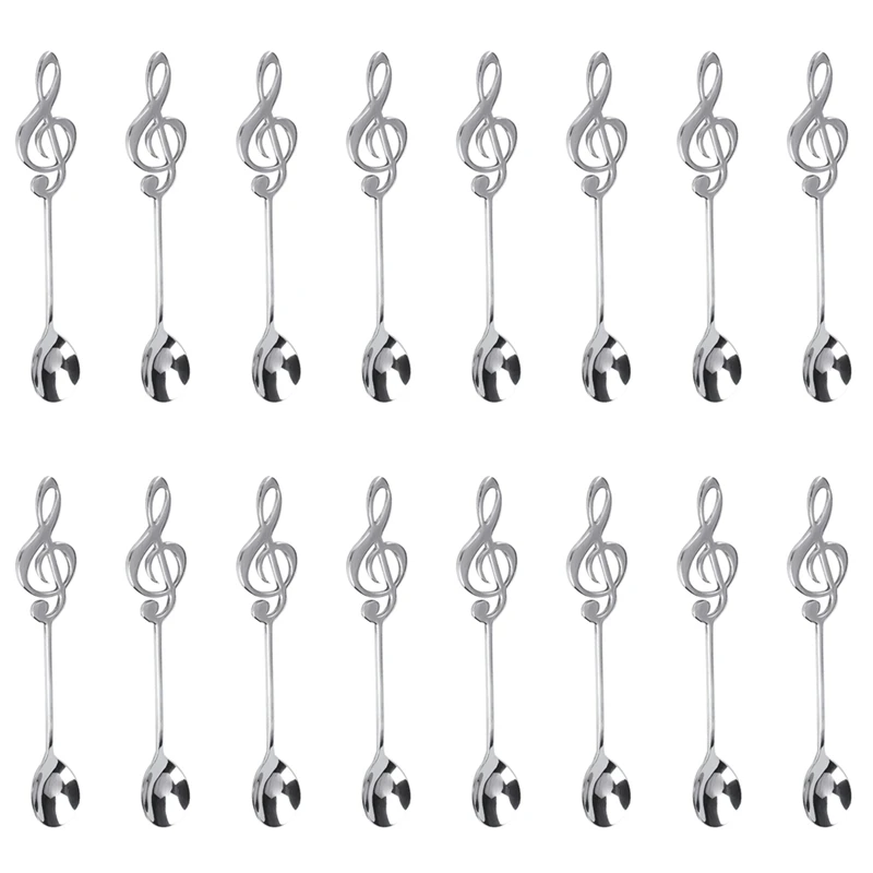 16Pcs Cute Music Theme Tea Stirring Spoon Coffee Spoon Stainless Steel Note Shape Small Ice Cream Dessert Scoop
16Pcs Cute Music Theme Tea Stirring Spoon Coffee Spoon Stainless Steel Note Shape Small Ice Cream Dessert Scoop
