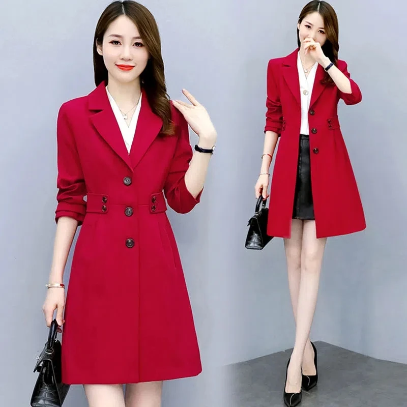 2022 Spring Autumn New Trench Coat Womens Fashion Temperament Slim Windbreaker Jacket Large Size Long Single-breasted Ouerwear
2022 Spring Autumn New Trench Coat Womens Fashion Temperament Slim Windbreaker Jacket Large Size Long Single-breasted Ouerwear