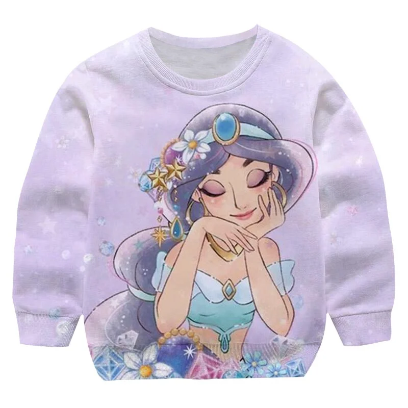 Children's Princess Jasmine Clothing For Boys Spring Autumn New Kids Cartoon Jasmine Sweatshirt Baby Girls Princess Clothes
Children's Princess Jasmine Clothing For Boys Spring Autumn New Kids Cartoon Jasmine Sweatshirt Baby Girls Princess Clothes