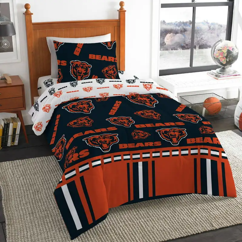 Chicago Bears Bed in a Bag Set, 100% polyester, Twin Size, Team Colors, 4 Piece Set
Chicago Bears Bed in a Bag Set, 100% polyester, Twin Size, Team Colors, 4 Piece Set
